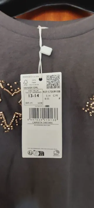 Camiseta Mango niña, 13-14 años