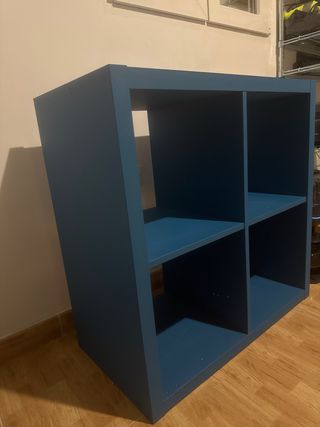 Estantería Ikea Kallax 4 cubos azul