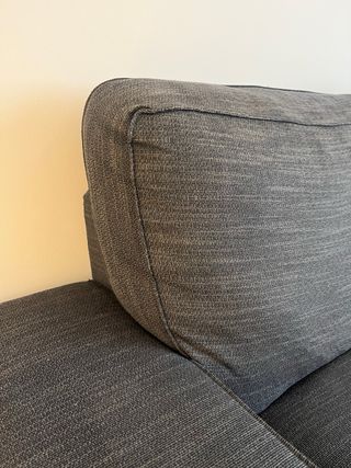 2 Sofás de tela azul grisáceo