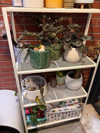 Estantería metálica para patio