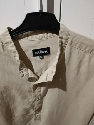 Camisa Natura Manga Larga Beige XXL