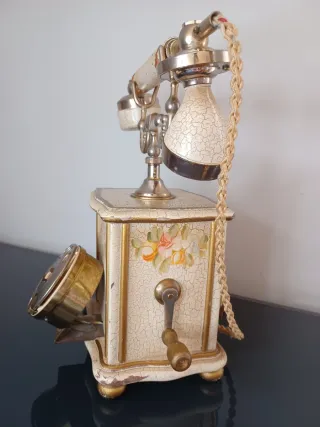 Teléfono Vintage Telcer Milano Craquelado Floral