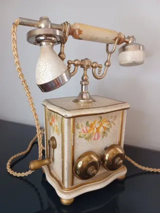 Teléfono Vintage Telcer Milano Craquelado Floral