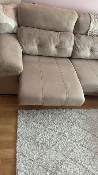 Sofá cama beige terciopelo nuevo