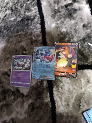 Lote de cartas Pokémon: Charizard, Mewtwo, Greninj