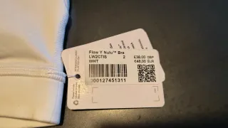 Sujetador Lululemon Flow Blanco Talla 2