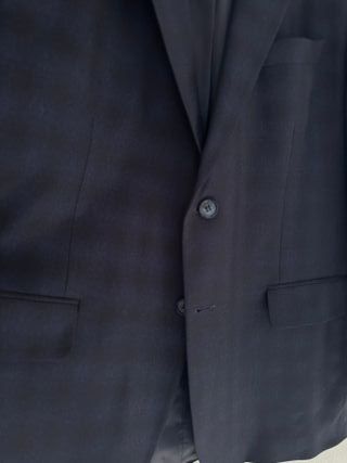 Blazer Kigili Azul Cuadros Talla M