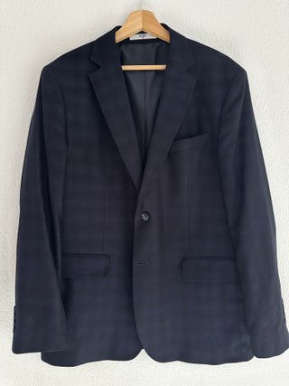 Blazer Kigili Azul Cuadros Talla M