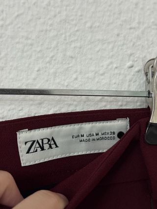 Pantalones Zara Rojo Talla M