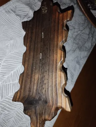 Aplique Portavela y Llaveros Antiguo Madera