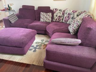 Sofá modular 5 plazas morado