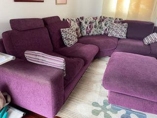 Sofá modular 5 plazas morado