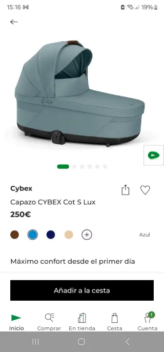 Capazo Cybex Cot S Lux