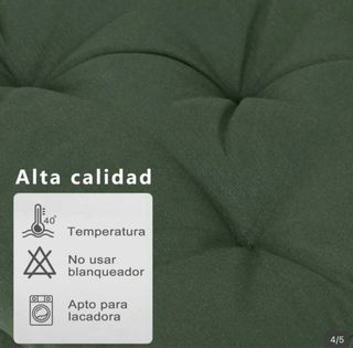 4 Cojines Verdes para Sillas Exterior 45x45