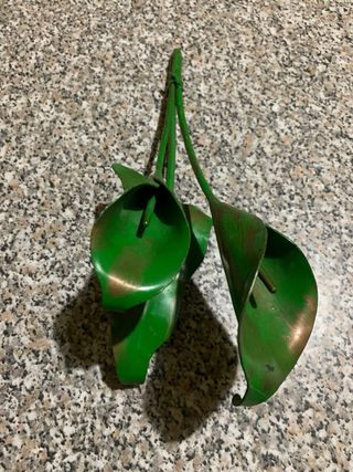 Bouquet di calle in ferro artigianali dipinte mano