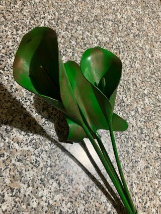 Bouquet di calle in ferro artigianali dipinte mano