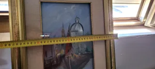 Quadro con cornice dorata