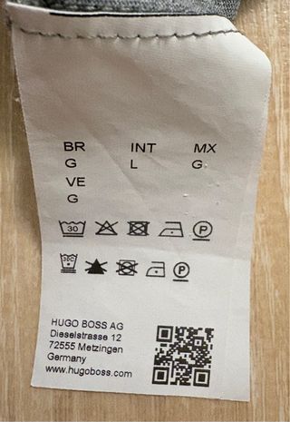 Camiseta Hugo Boss Gris Talla L