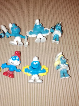 Lote Antiguos Pitufos Goma