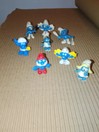 Lote Antiguos Pitufos Goma