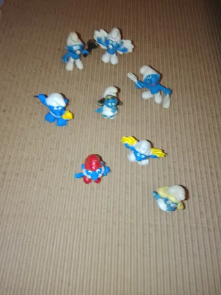 Lote Antiguos Pitufos Goma