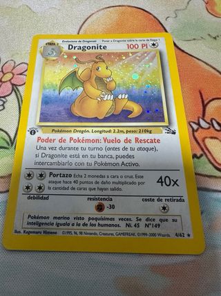 Dragonite Fossil FO 04 Holo EX+/NM