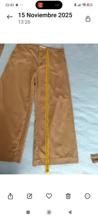 Mango pantalón recto algodón con cinturón