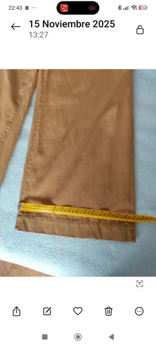Mango pantalón recto algodón con cinturón