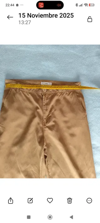Mango pantalón recto algodón con cinturón