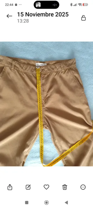 Mango pantalón recto algodón con cinturón