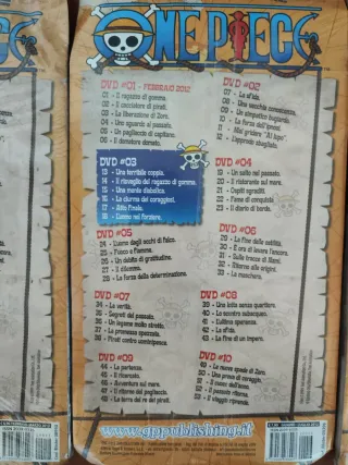 3 DVD One Piece Prima Edizione