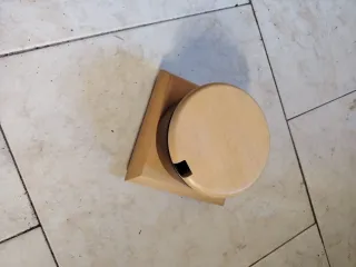 Porta formaggio in legno e ceramica