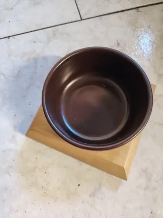 Porta formaggio in legno e ceramica