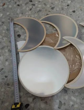 Specchi Decorativi Fasi Luna in Legno