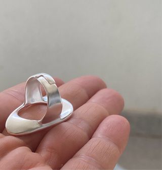 Anillo plata mate ovalado