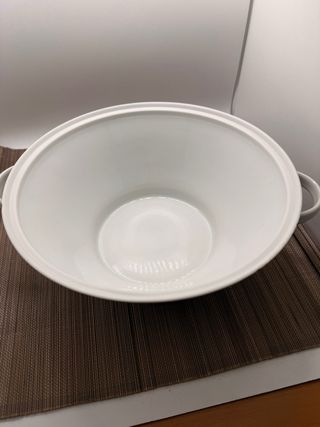 Sopera de Porcelana Vintage - Motivo Floral Gris