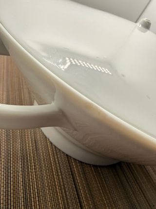 Sopera de Porcelana Vintage - Motivo Floral Gris