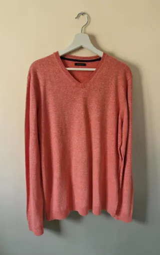 Lote 2 jerseys Cortefiel XXL mostaza y coral