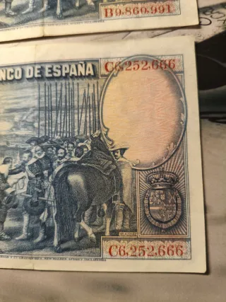 Pareja de billetes 50 Pesetas España 1928