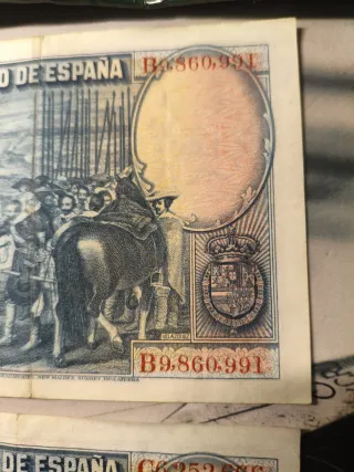 Pareja de billetes 50 Pesetas España 1928