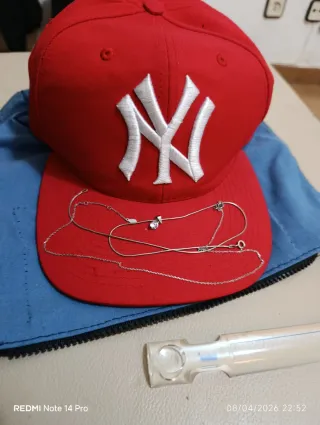 Gorra New Era NY + 2 Cadenas Plata 925