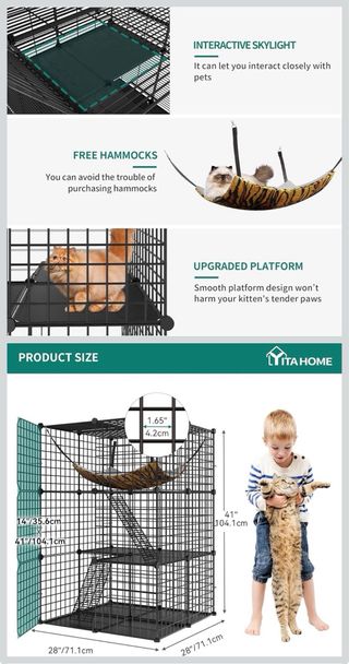 Jaula para Gatos YITAHOME + Cama Balancín