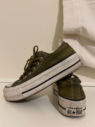 Converse plataforma verde