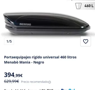 Cofre portaequipaje negro