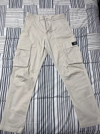 Pantalones Cargo Zara Beige Nuevos
