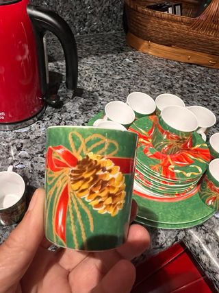 Juego de café navideño