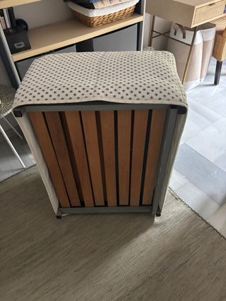 Puf cama flex beige y gris