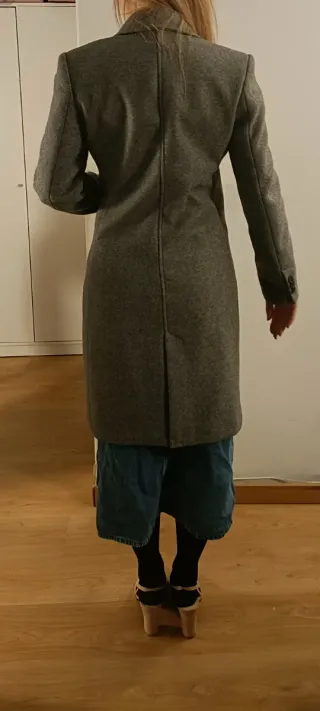 Abrigo Zara Gris Mujer Talla S