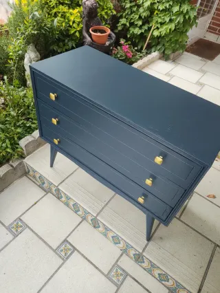 Cómoda Mid Century Azul Marino