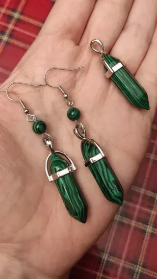 Parure in malachite sintetica